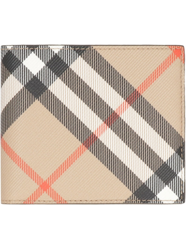 Check Pattern Bi-Fold Wallet