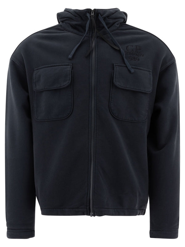 4-bar Cotton Hood Zip-Up