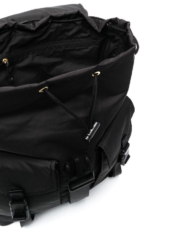 Logo Buckle Pocket Detail Backpack