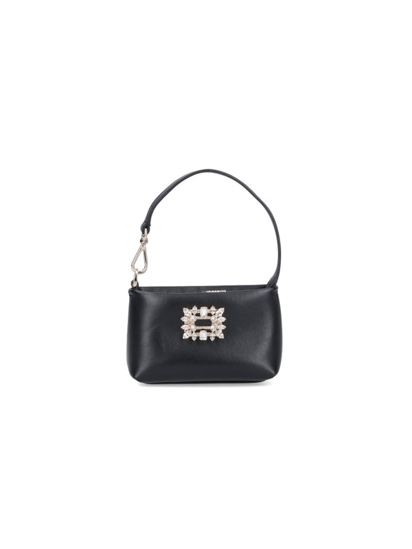 Nightlily Jewel Embellished Leather Micro
  Bag