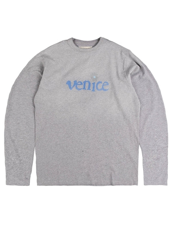 Venice Gray Long-Sleeve Top