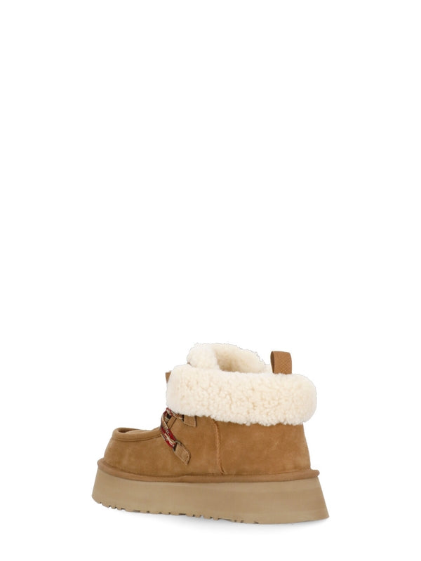 Funkara Cabin Cuff Shearling Lace-Up Boots