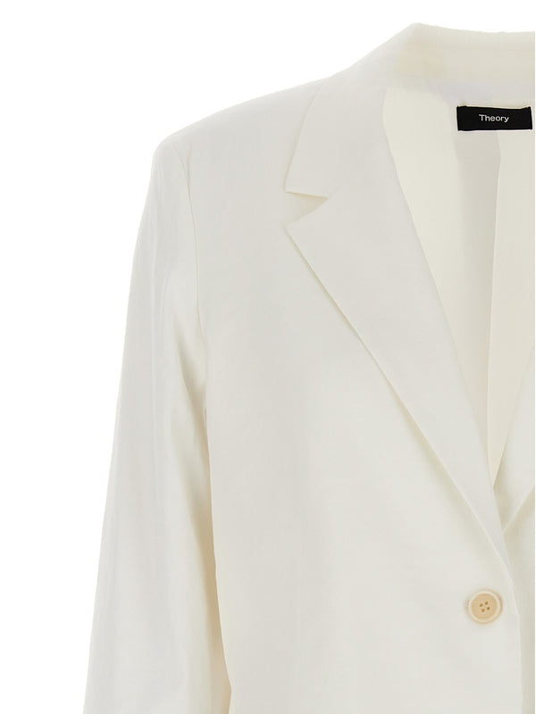 Single-Breasted
  Linen Blend Jacket