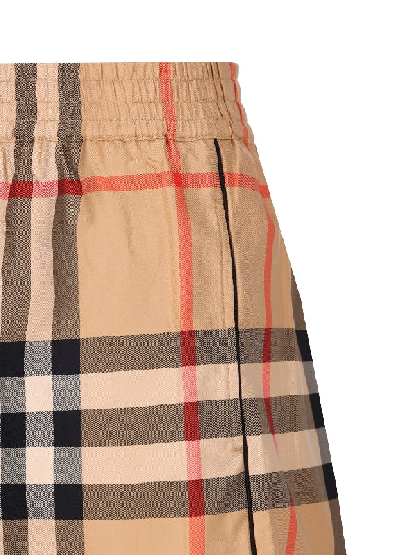 Vintage Check Cotton Shorts