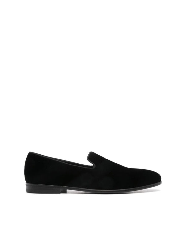 Black Velvet Loafers