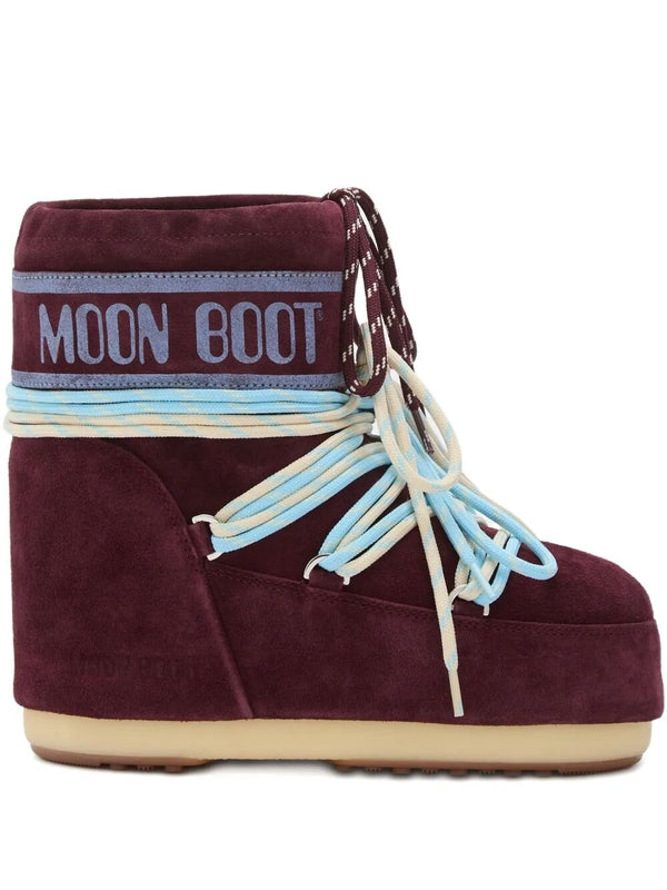 Moonboots Burgundy Lace-Up Boots