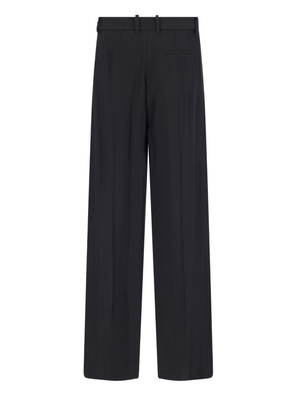 Wool Blend Cutout Pants