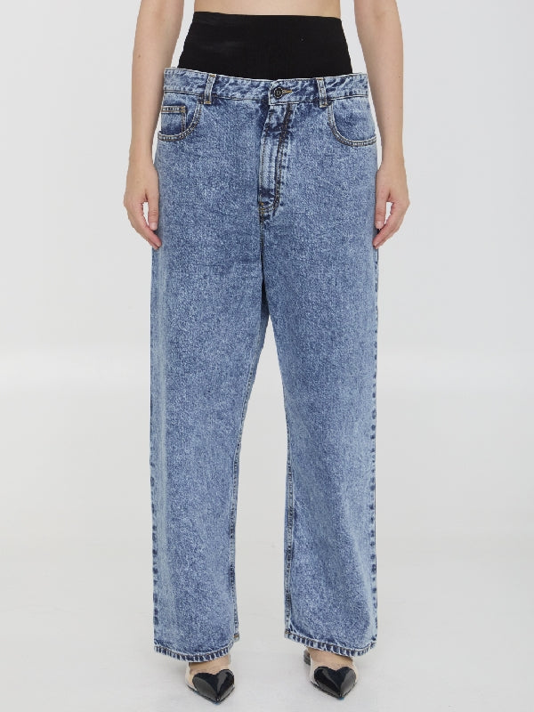 Waist insert denim pants - Jente