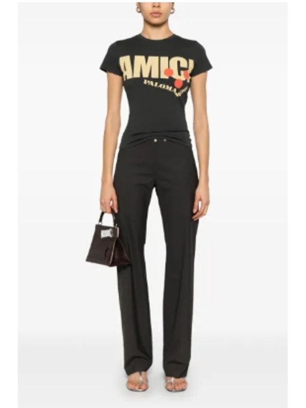 AMICI Logo Printed Cotton Short-sleeve T-shirt