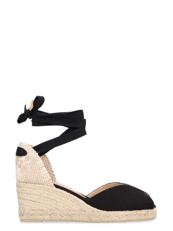Castañer Black Wedge Sandals