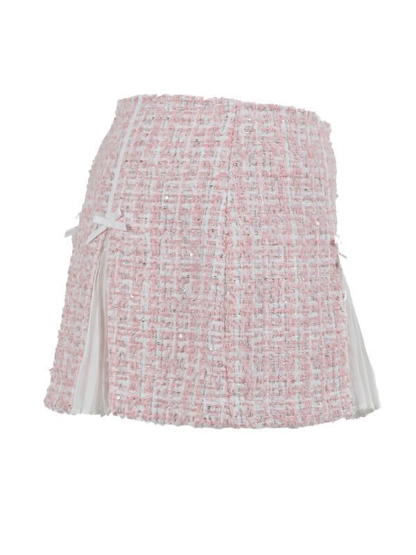 Emory Bow Detail Tweed Skirt