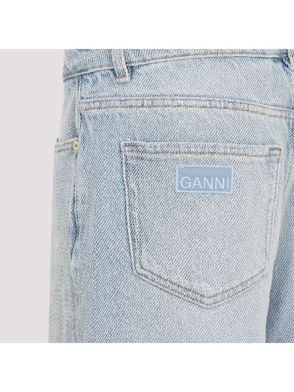 Back Logo Label Denim Pants