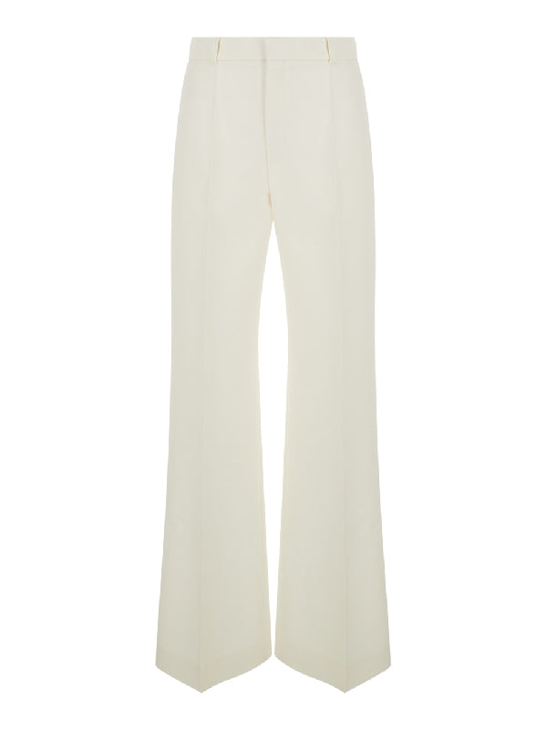 Wool Silk Tailored Pants