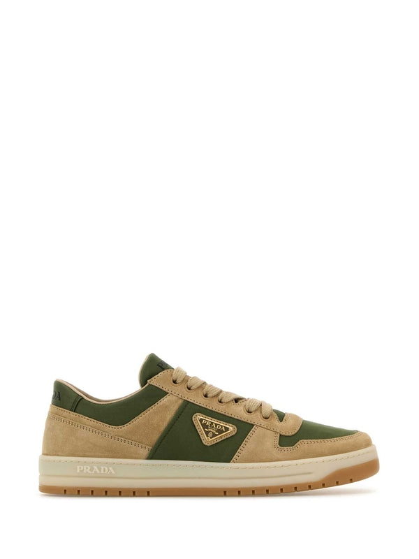 Triangle Logo Suede Low-Top
  Sneakers