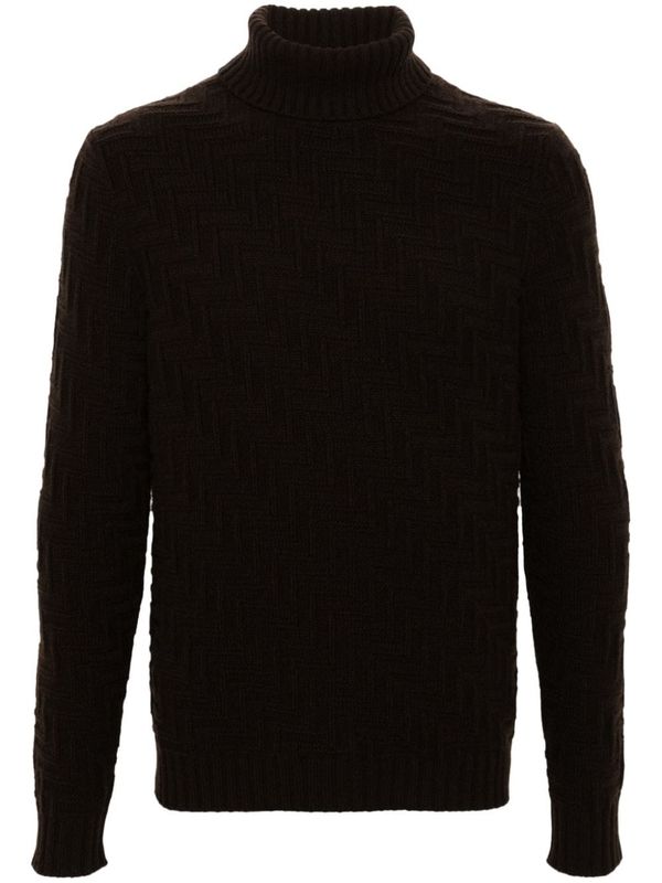 Wool Cashmere High Neck Knit