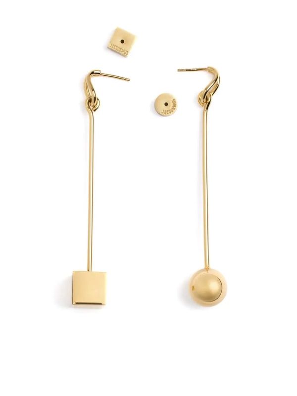 Circle Square Charm Earrings