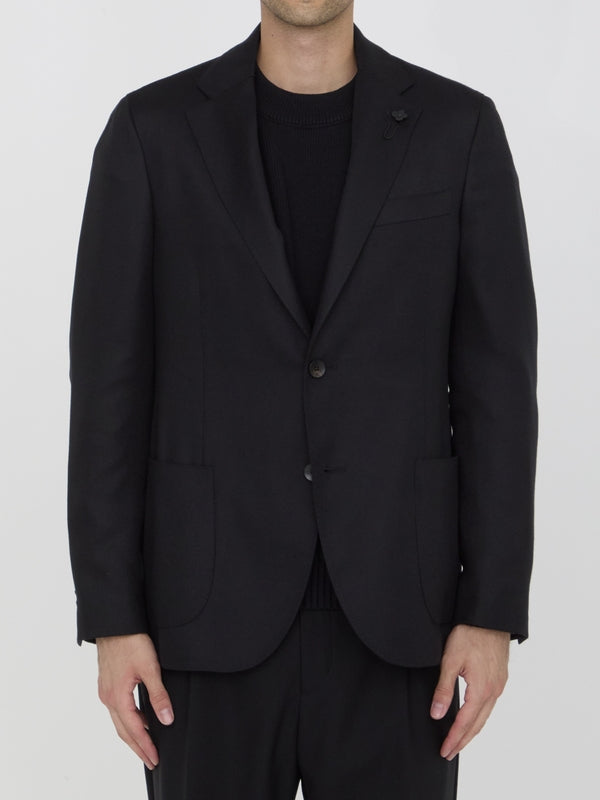 Boutonniere cashmere wool tailored jacket - jentestore_global