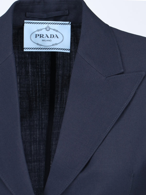 Belt Wool Mohair Single Blazer