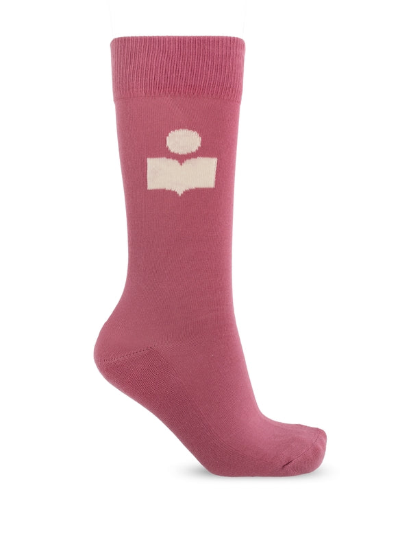 Logo Jacquard Cotton Socks