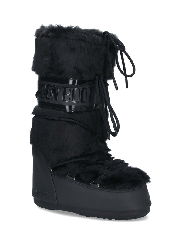 Fake Fur Lace-Up Boots