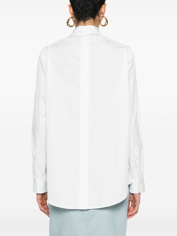 Back Button-Up High Neck Shirt