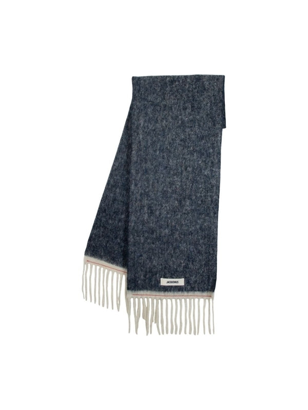 Jacquemus Navy Wool Mufflers