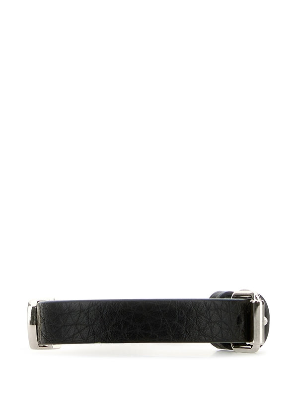 V Logo Leather Bracelet