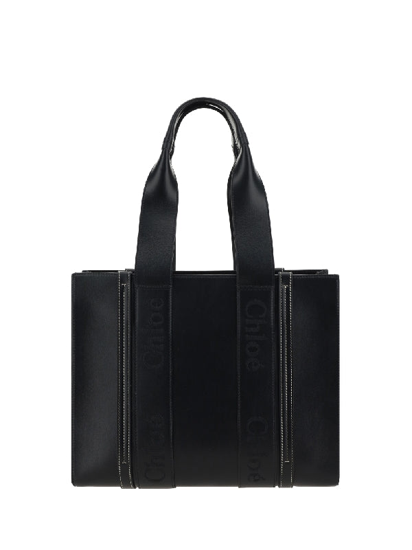 Chloe - Calfskin Woody Medium Tote Bag - Jente
