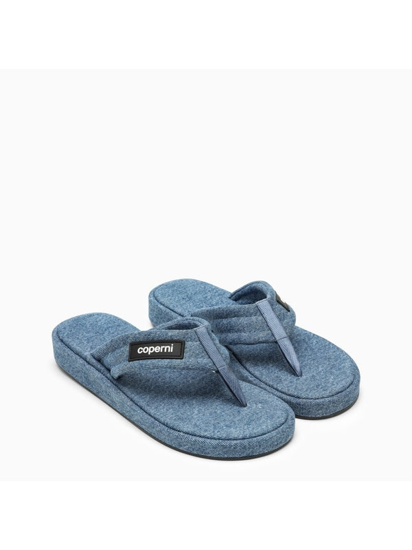 Denim Flip Flop Slide