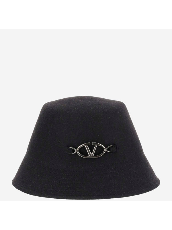 V Logo Wool Bucket Hat