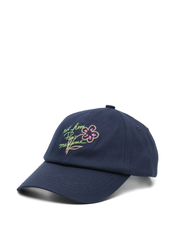 Slogan Embroidered Cotton Ball Cap