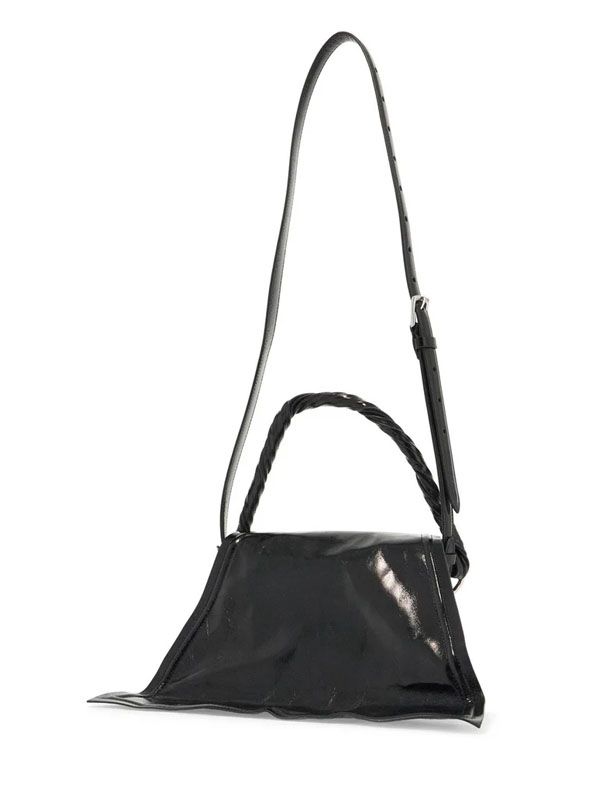 Wire Logo Leather Tote Bag