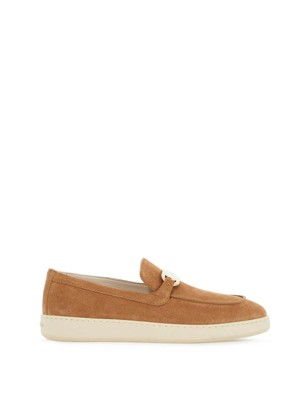 Vara Buckle Suede Loafers