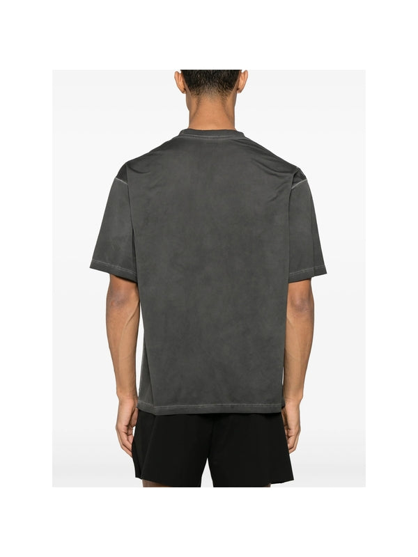 Logo Print Vintage Washed Short Sleeve T-shirt