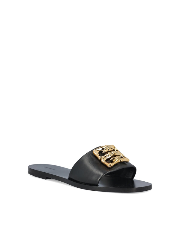 4g Logo Leather Slide