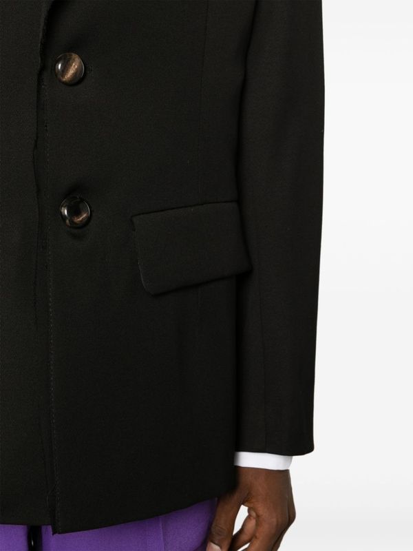 Button Detail Virgin Wool Single Jacket