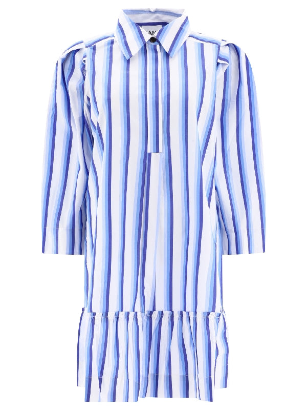 Blue Stripe Cotton Dress