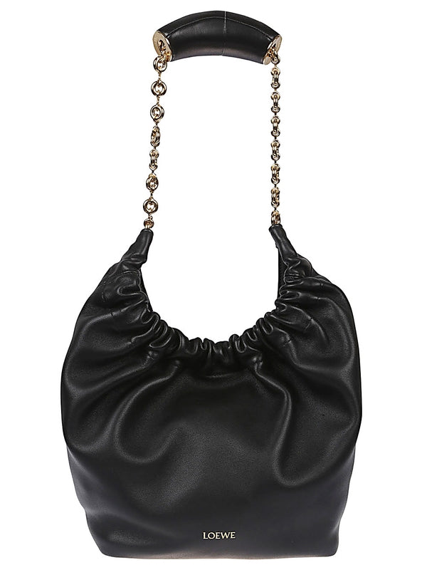 Small Leather Squeeze Bag