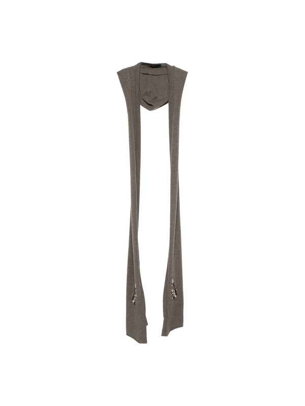 Ziggy Chen Brown Wool Mufflers