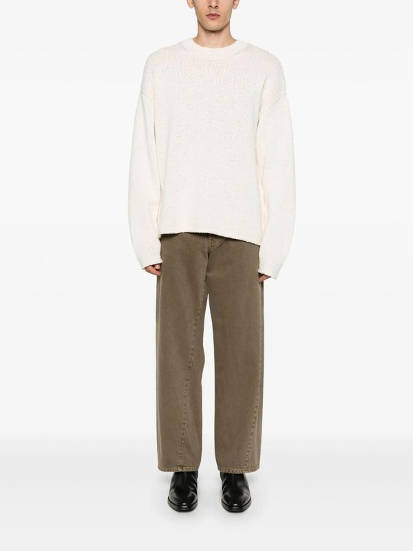 Wide Twist Denim Pants