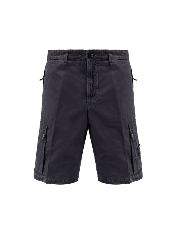 Wappen Patch Cotton Cargo Bermuda Shorts