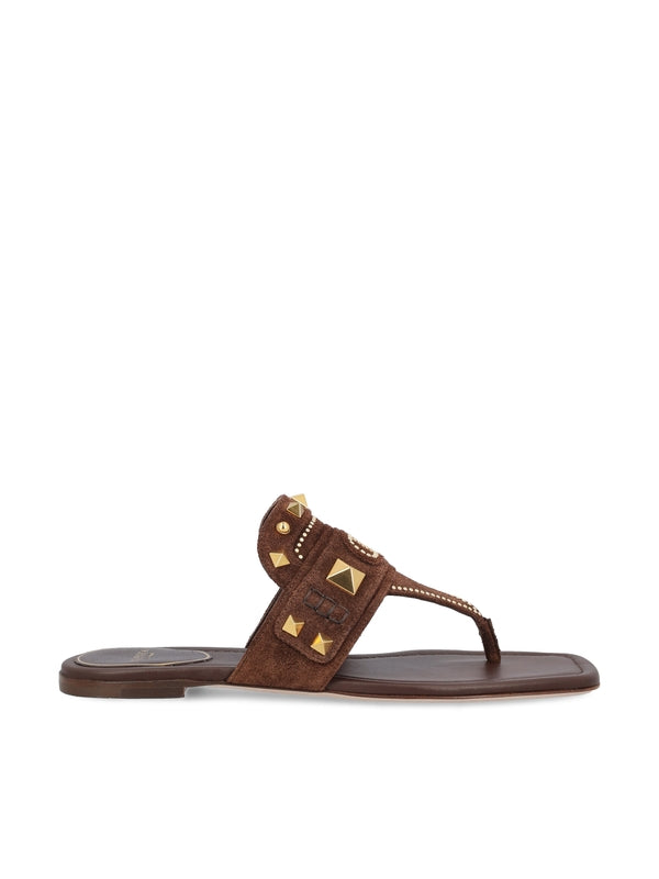 Vg Plaster Rockstud Suede Flip-flops