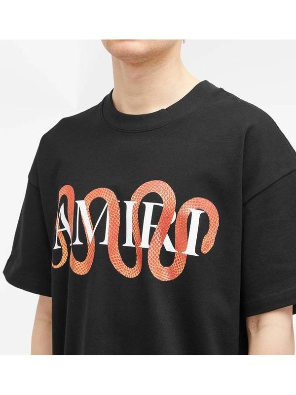 Snake Printing Short Sleeve
  T-Shirt