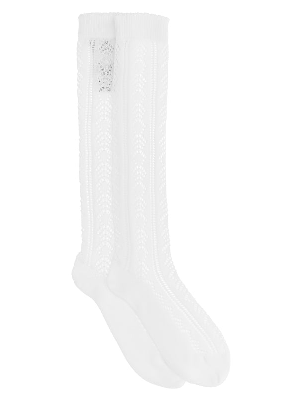 V Logo
  Embellished Knit Socks