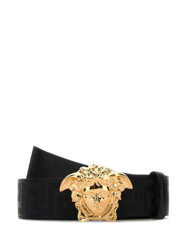 Versace Black Leather Belts
