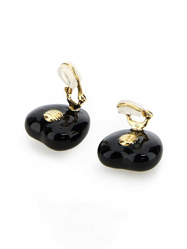 Coeur V Logo Enamel Earrings