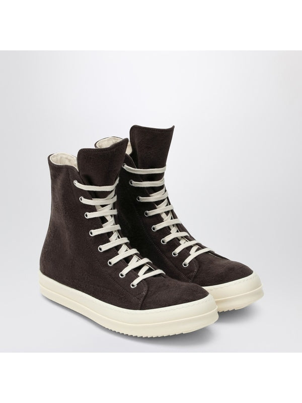 Rick Owens Drkshdw Brown High Top Sneakers