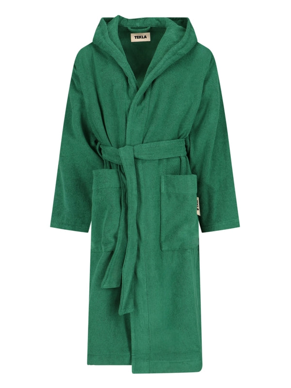 Belt Cotton Hooded Bathrobe