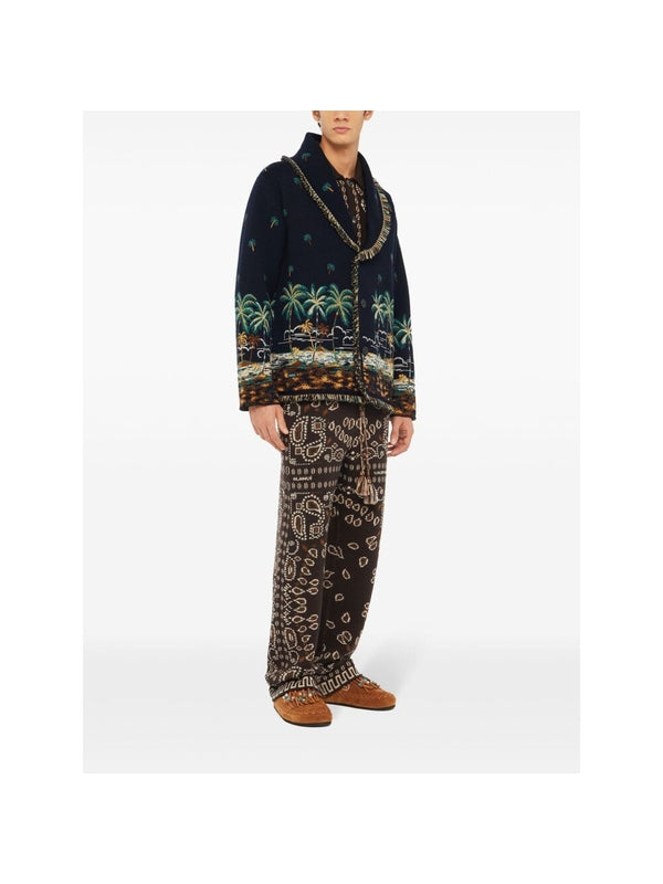 Hawaii Jacquard Wool Cardigan