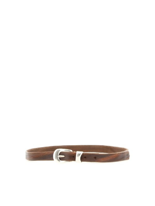 Brown Metal Buckle Leather Belt